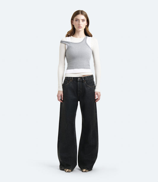 Purity Regular Fit – Women's Black Coated Denim Jeans