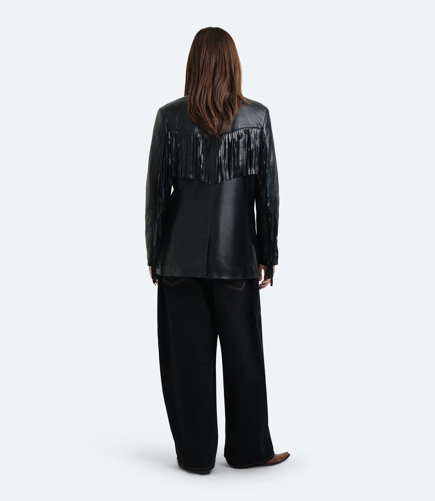 Fringe Blazer – Blazer Donna in Nappa con Frange