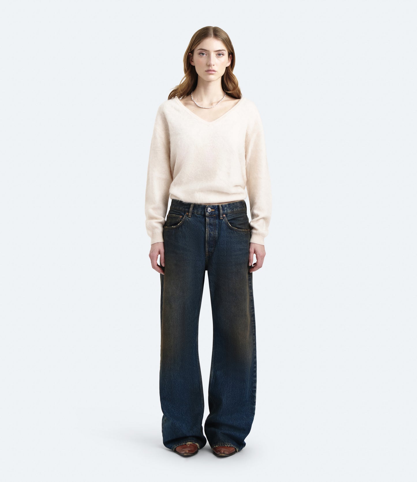 Purity Regular Fit – Jeans Donna Wide Leg Blu Vintage