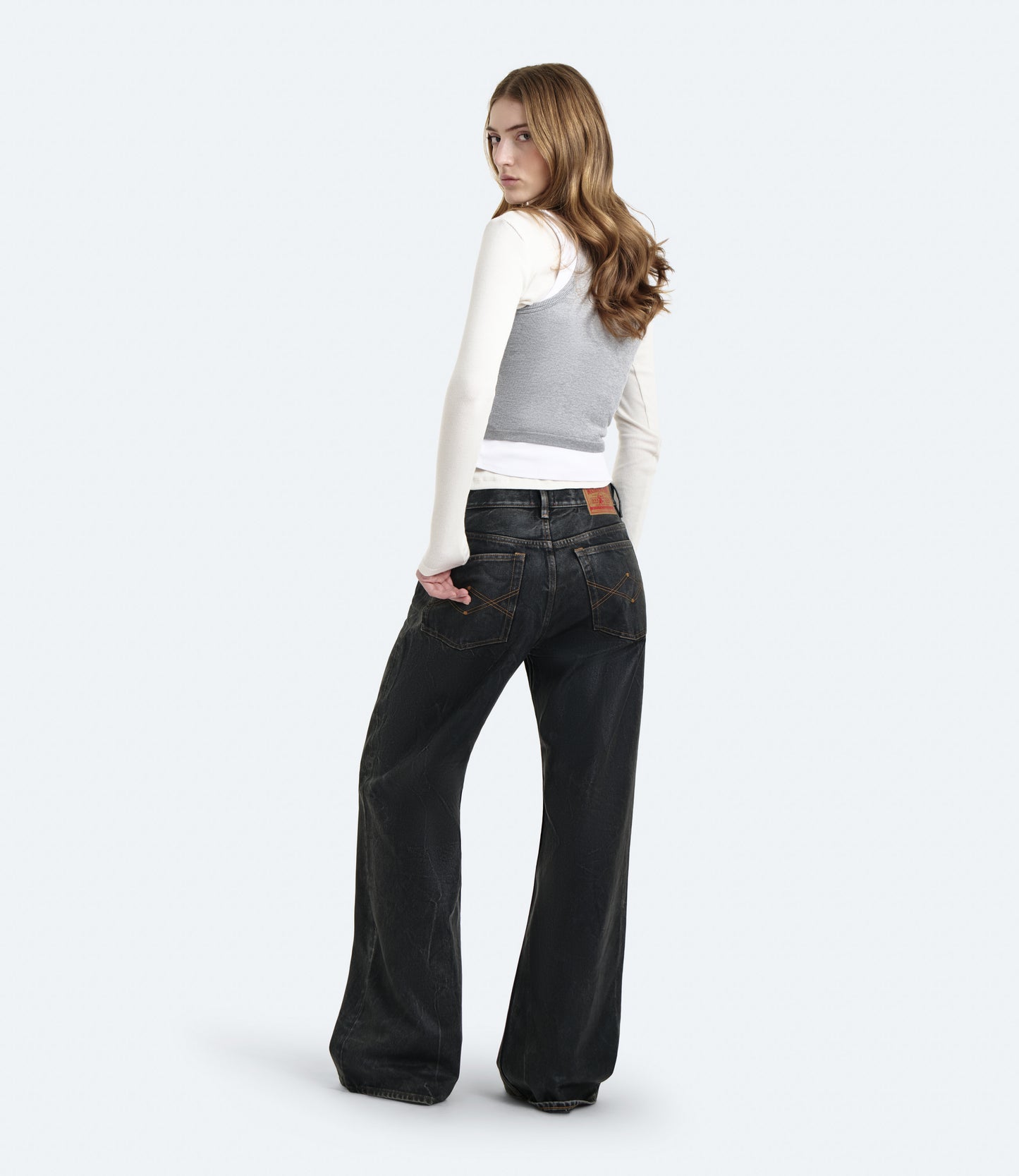 Purity Regular Fit – Jeans Donna Neri Coated Effetto Pelle