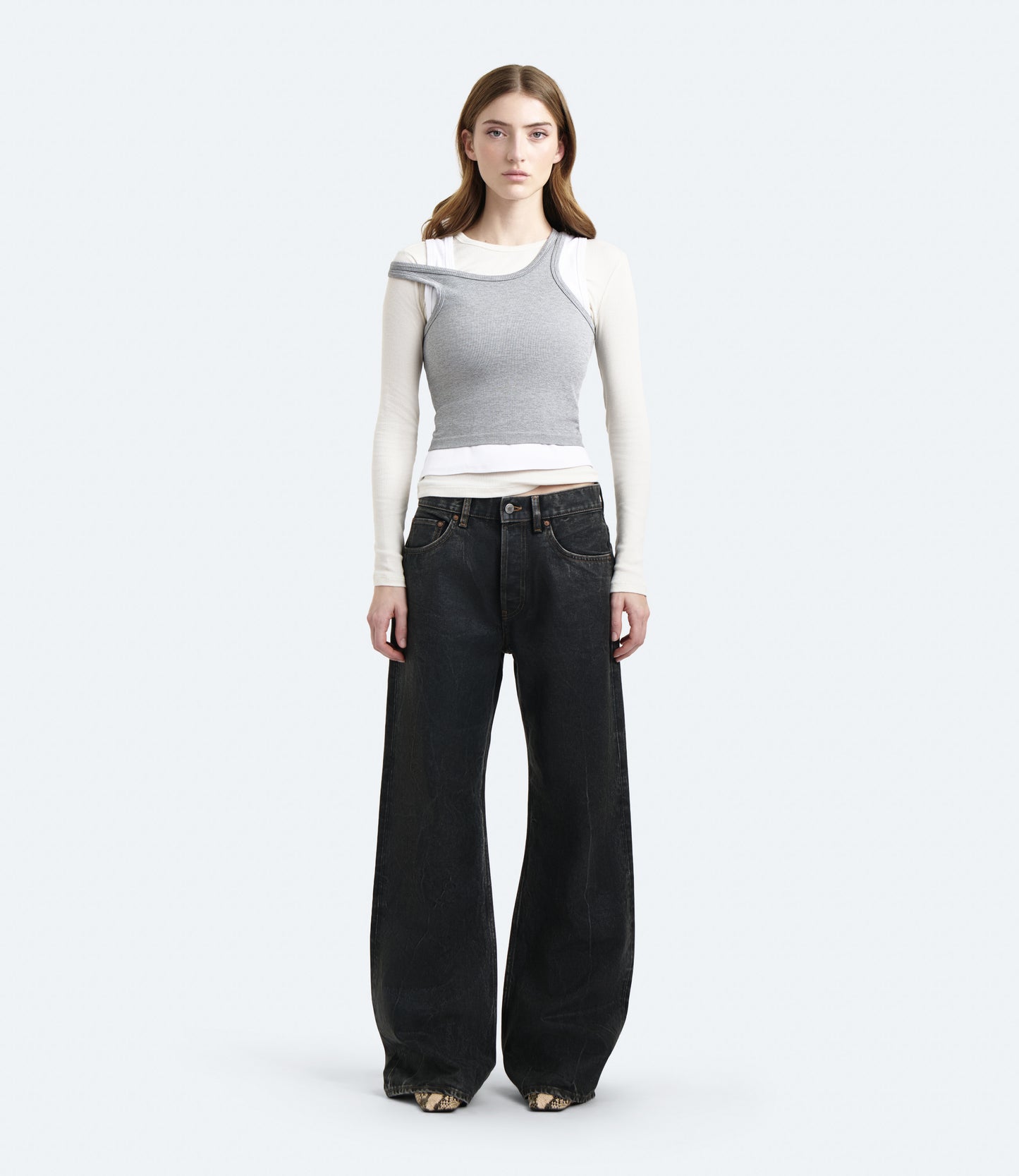 Purity Regular Fit – Jeans Donna Neri Coated Effetto Pelle