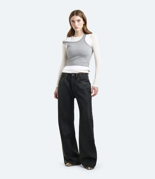 Purity Regular Fit – Women's Black Coated Denim Jeans