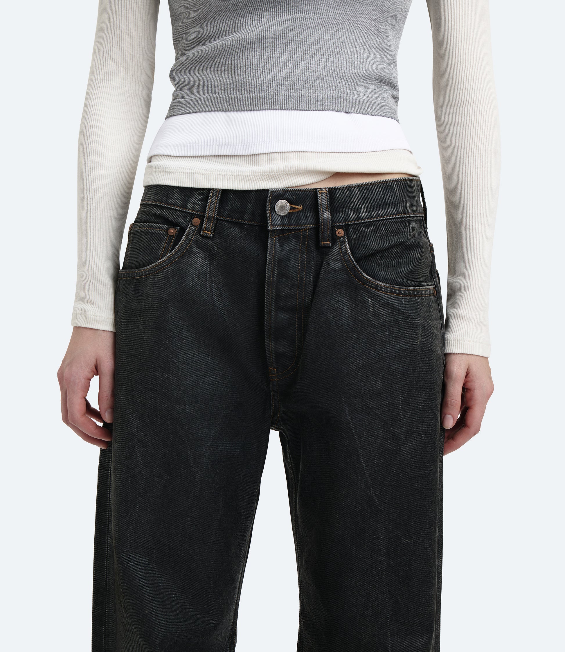 Purity Regular Fit – Jeans Donna Neri Coated Effetto Pelle 24 | Washington Dee Cee