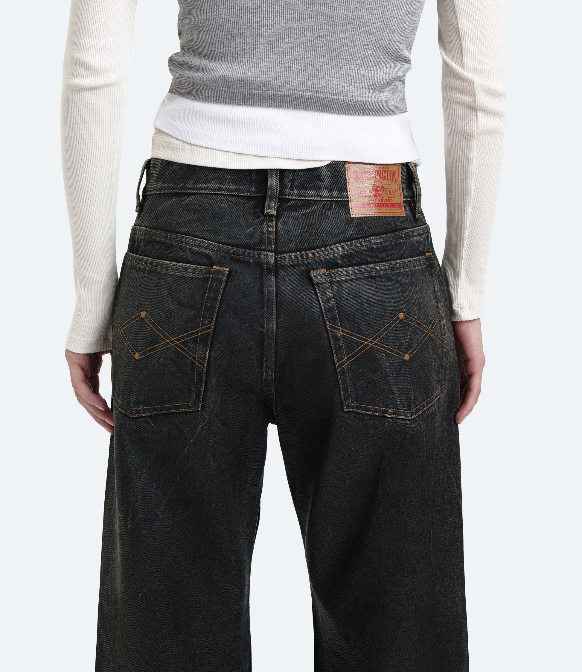 Purity Regular Fit – Jeans Donna Neri Coated Effetto Pelle 24 | Washington Dee Cee