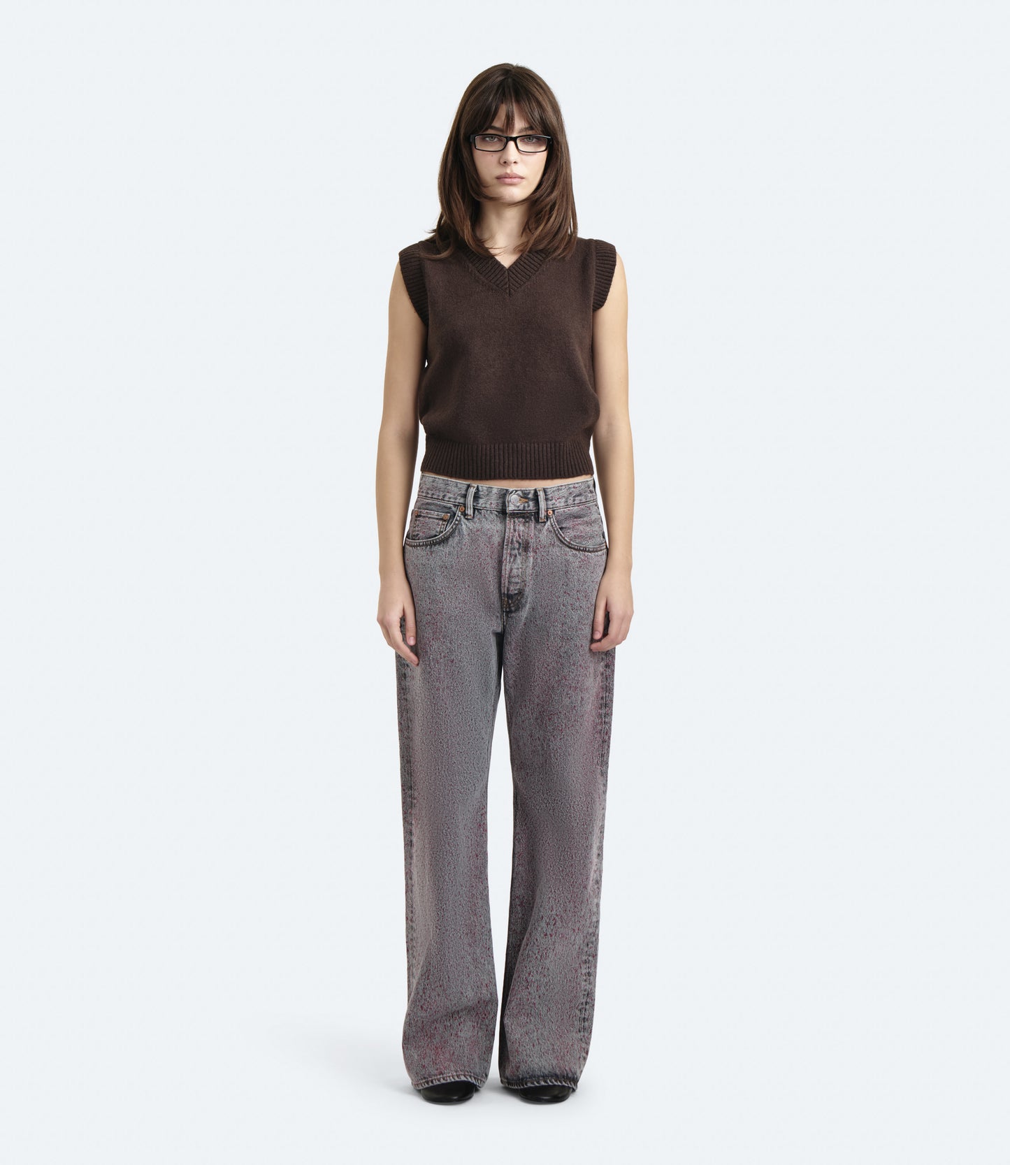 Purity Regular Fit – Jeans Donna Grigi Vintage Paint Effect