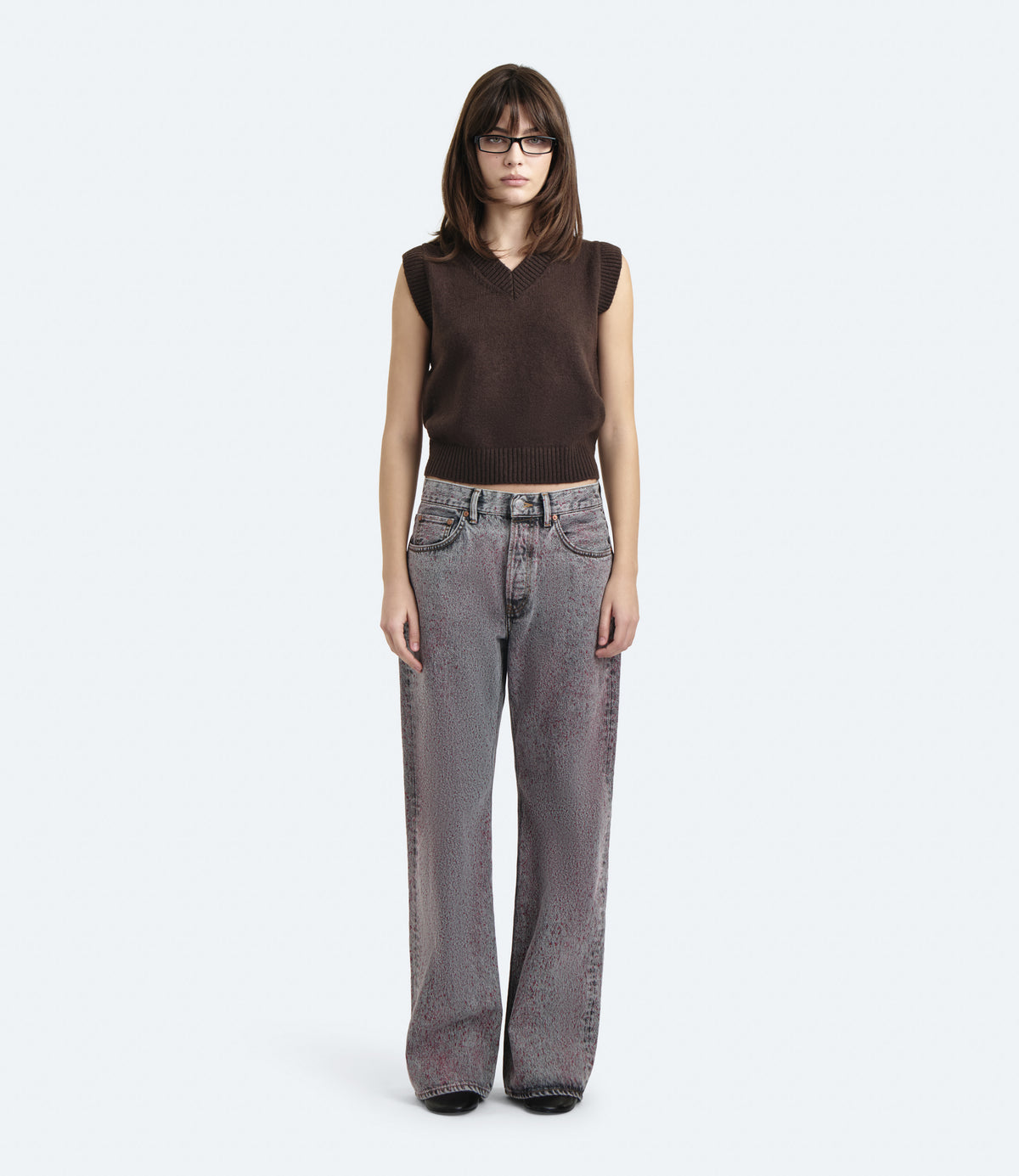 Purity Regular Fit – Jeans Donna Grigi Vintage Paint Effect