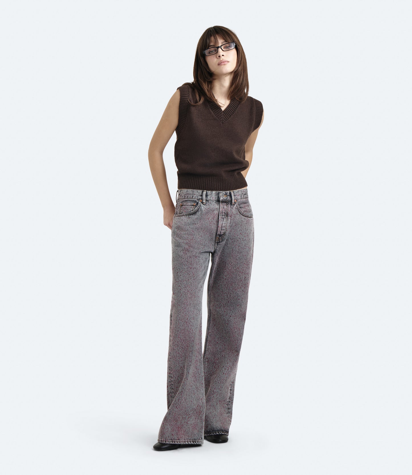 Purity Regular Fit – Jeans Donna Grigi Vintage Paint Effect