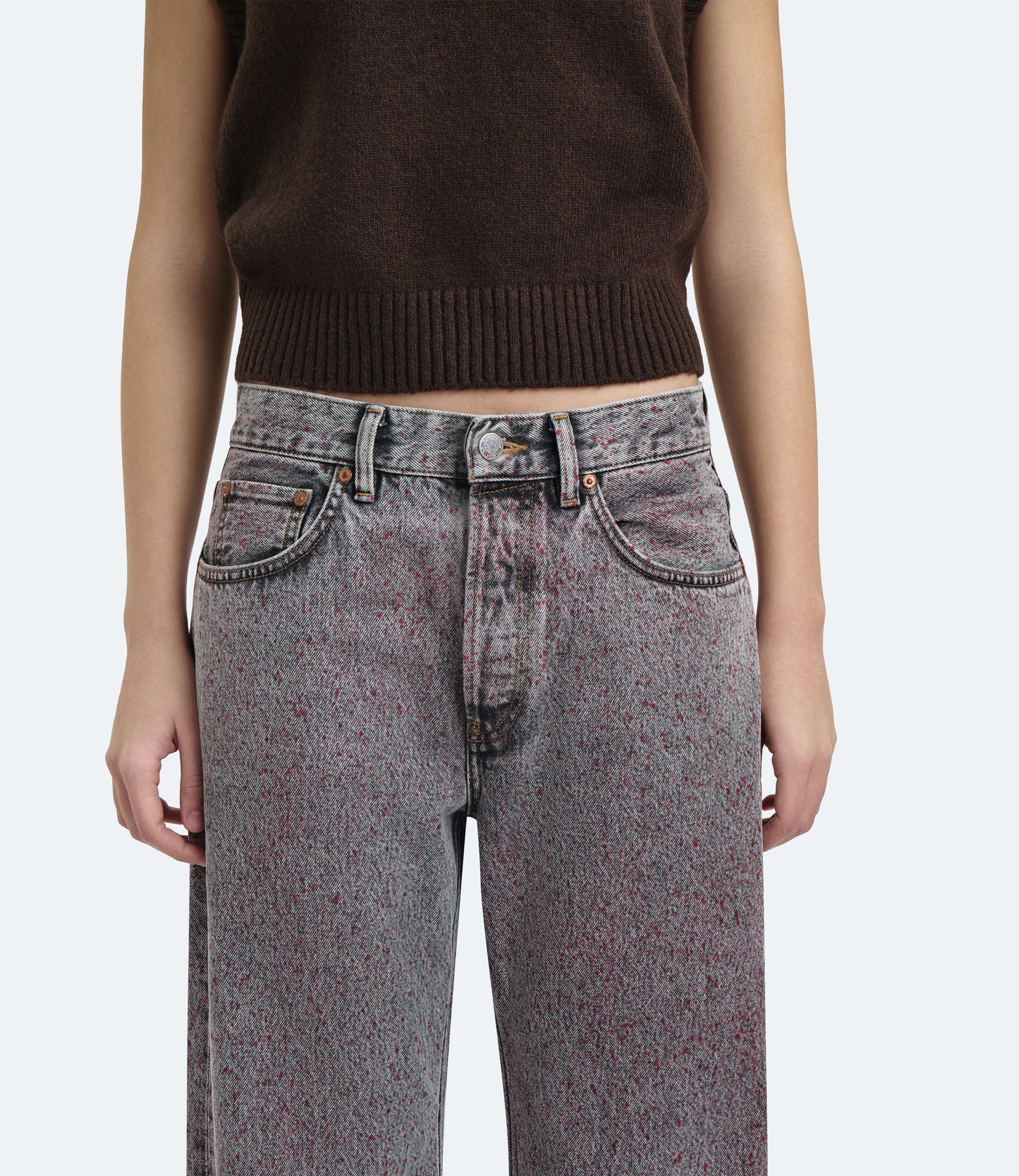 Purity Regular Fit – Jeans Donna Grigi Vintage Paint Effect