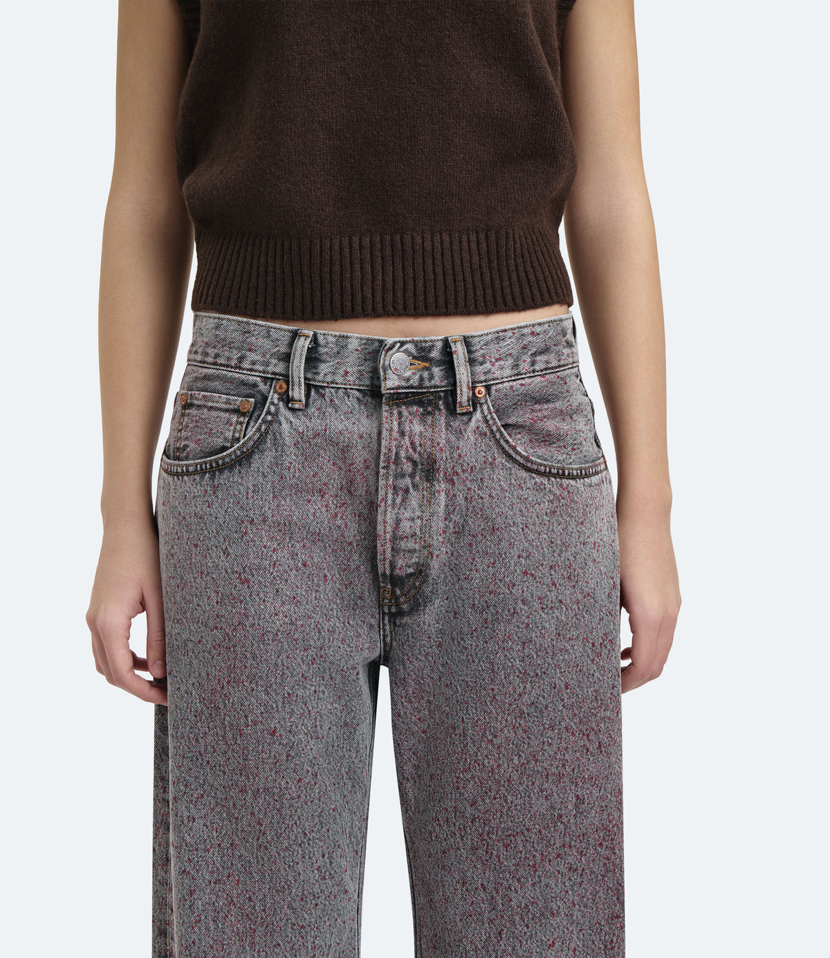 Purity Regular Fit – Jeans Donna Grigi Vintage Paint Effect