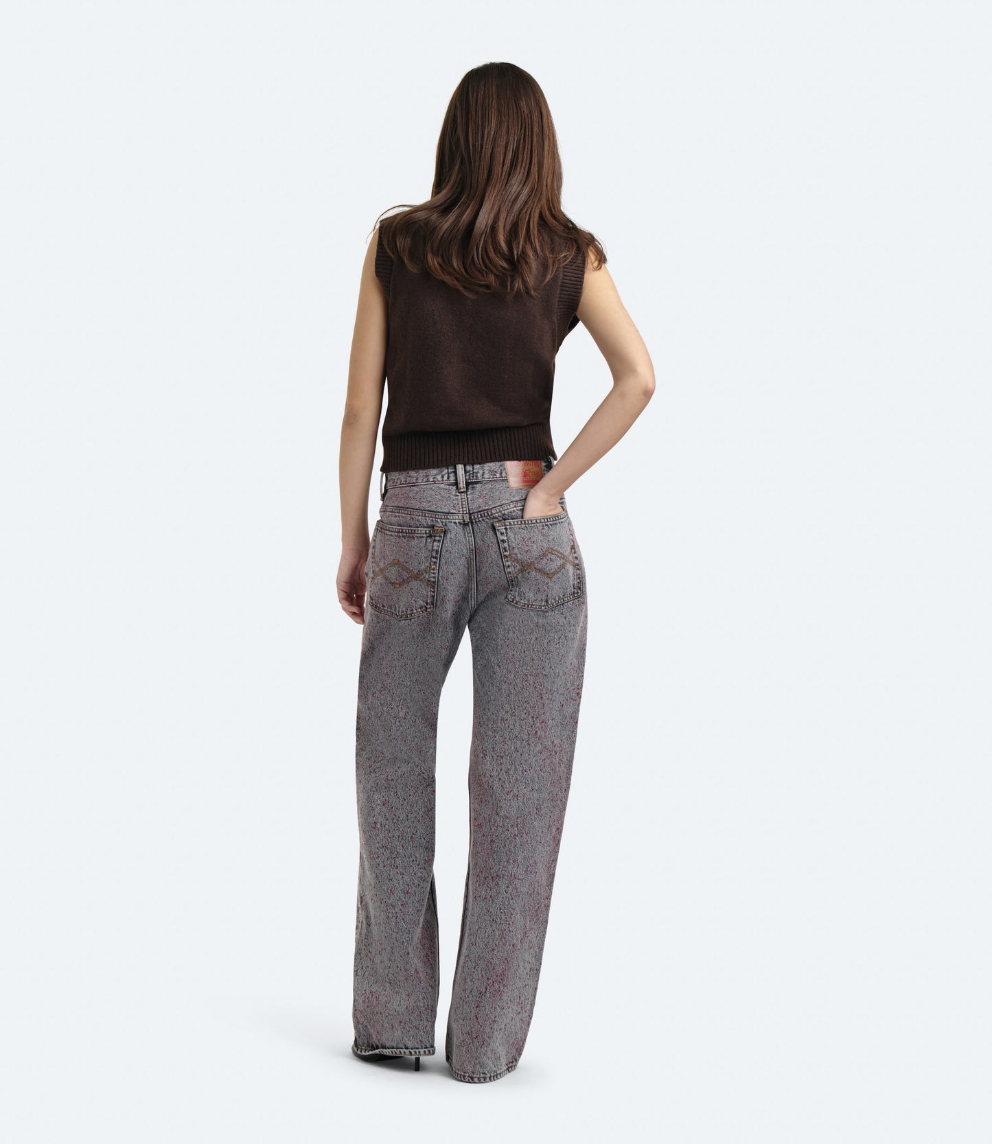Purity Regular Fit – Jeans Donna Grigi Vintage Paint Effect