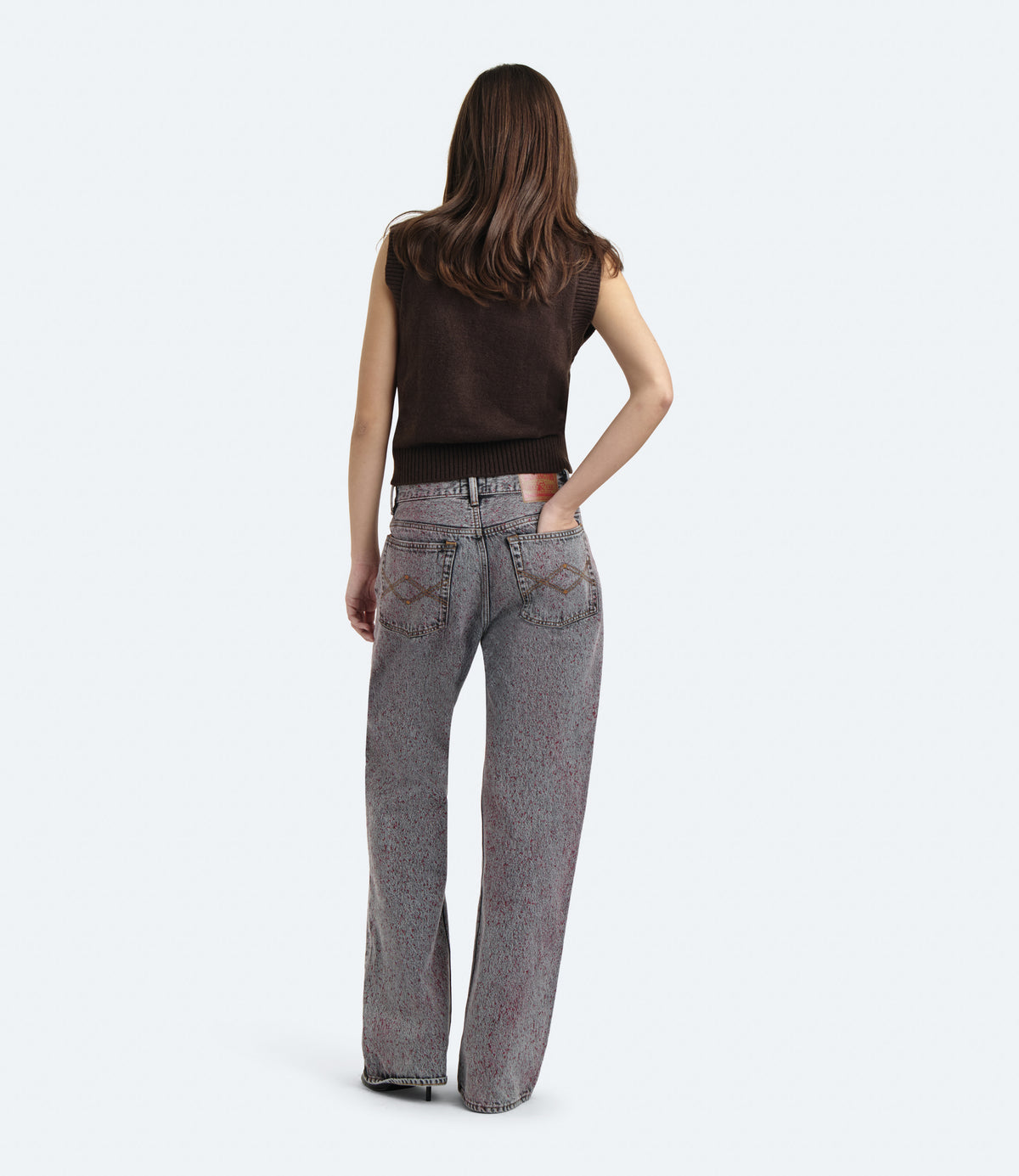 Purity Regular Fit – Jeans Donna Grigi Vintage Paint Effect