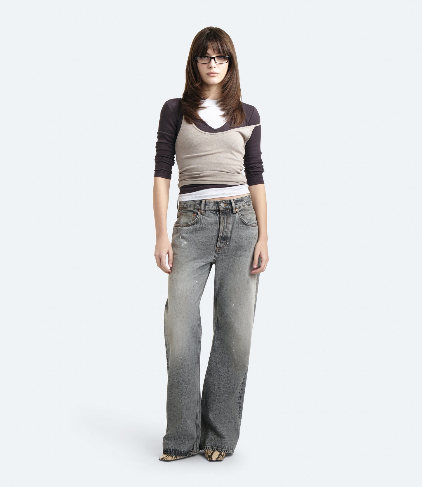 Purity Regular Fit – Jeans Donna Grigi Used Paint Effect