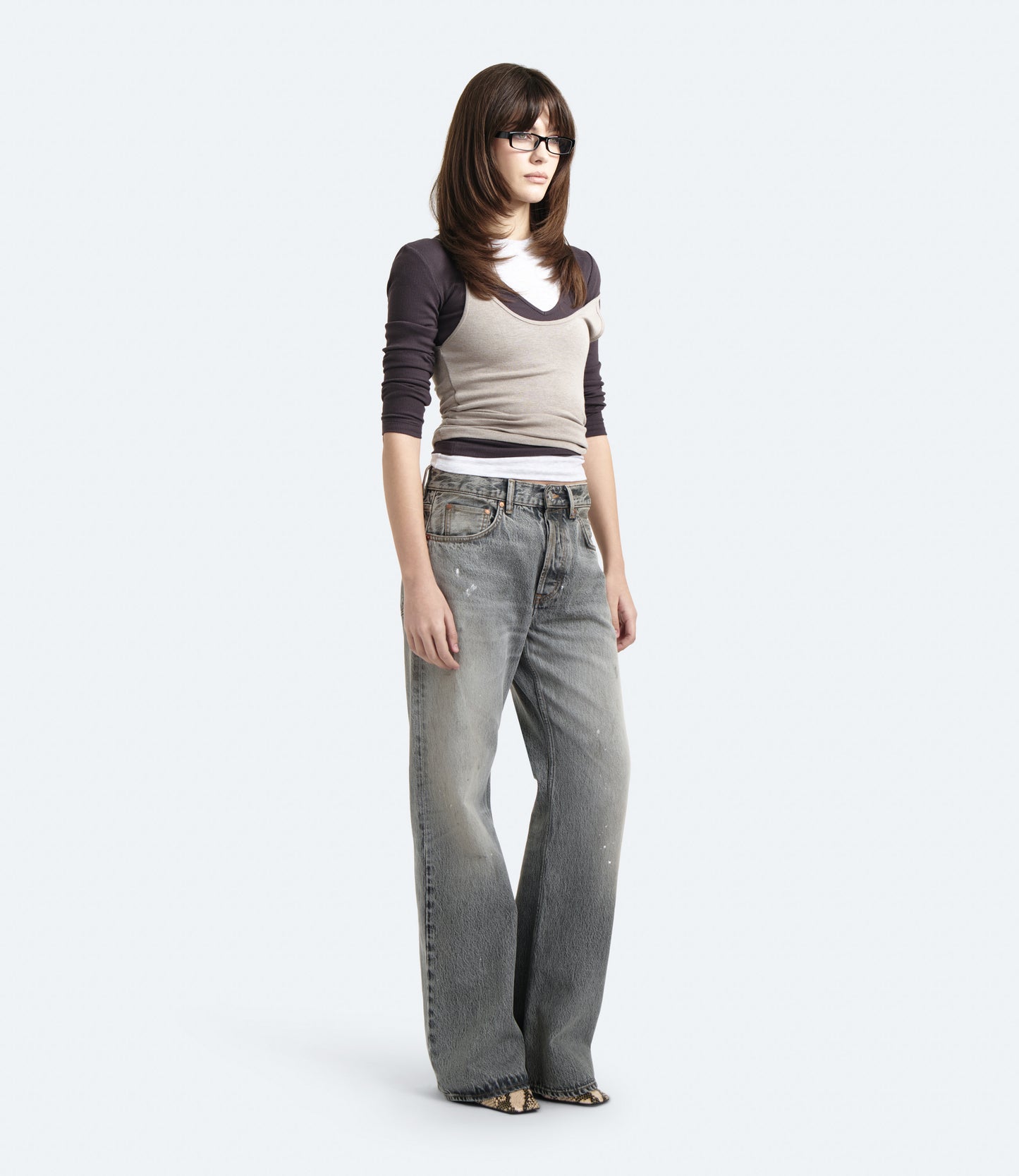 Purity Regular Fit – Jeans Donna Grigi Used Paint Effect