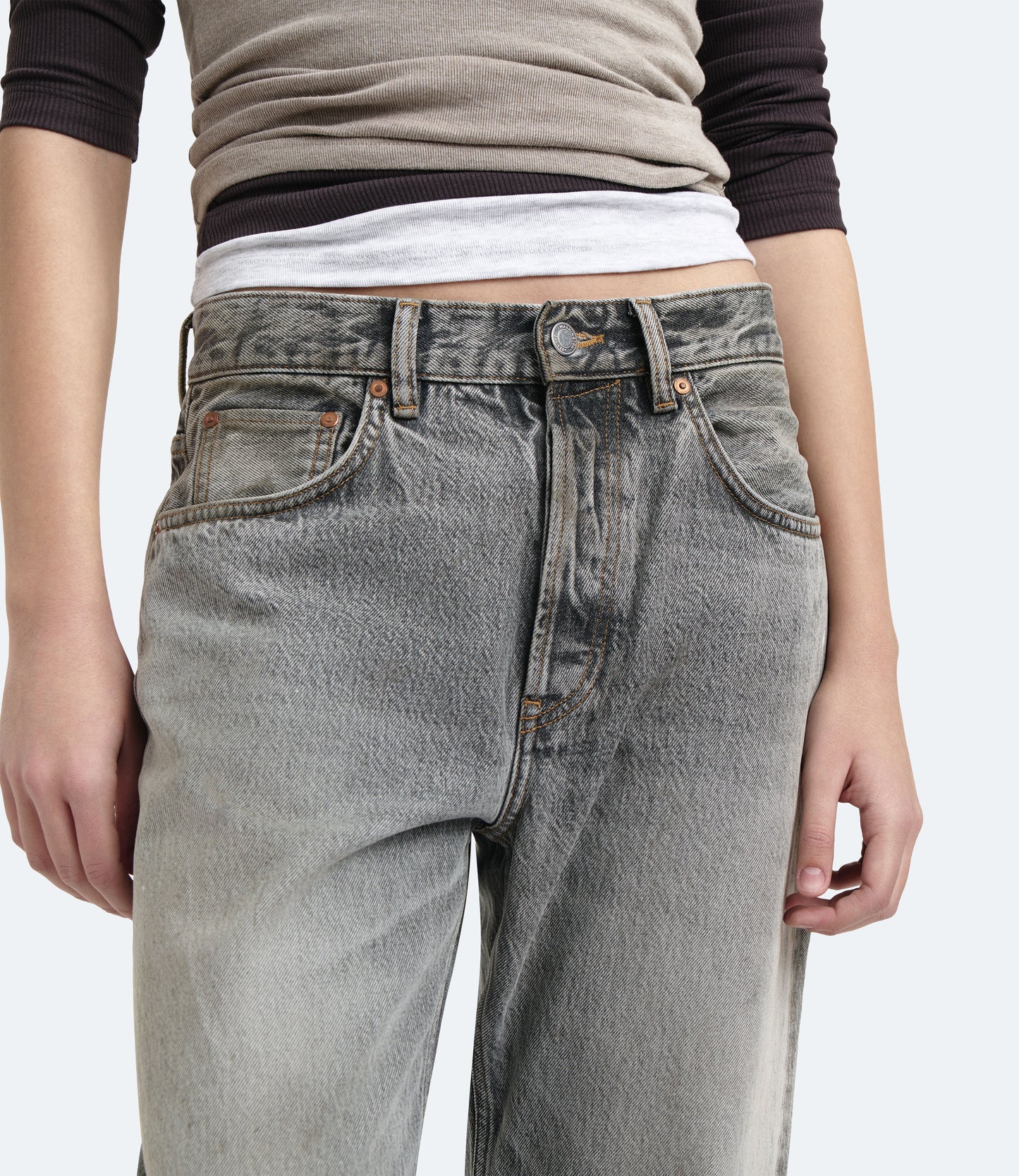 Purity Regular Fit – Jeans Donna Grigi Used Paint Effect
