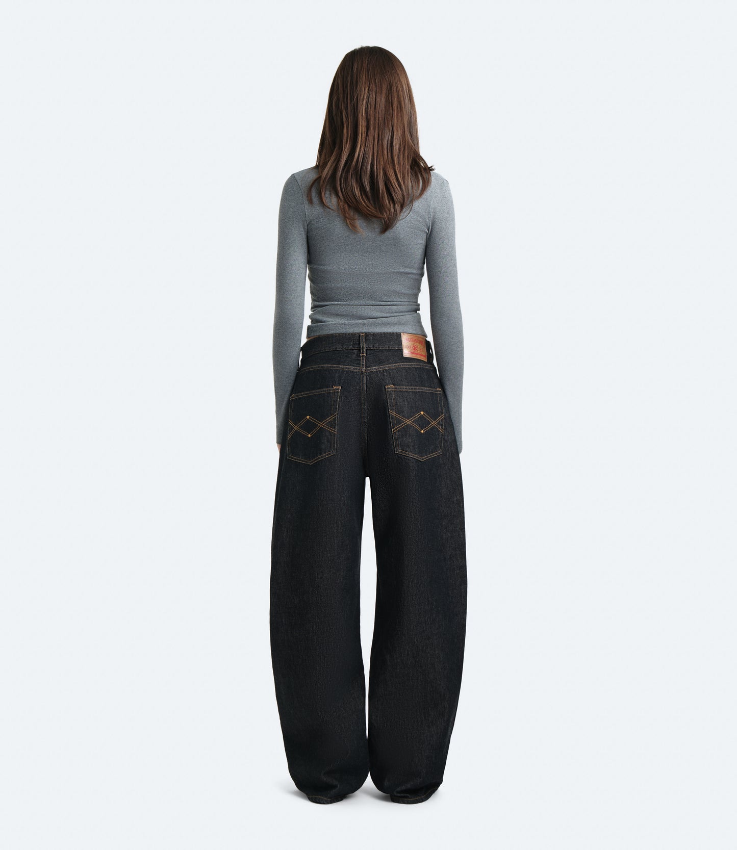 Bauer – Jeans Donna Wide Leg Neri Rinse