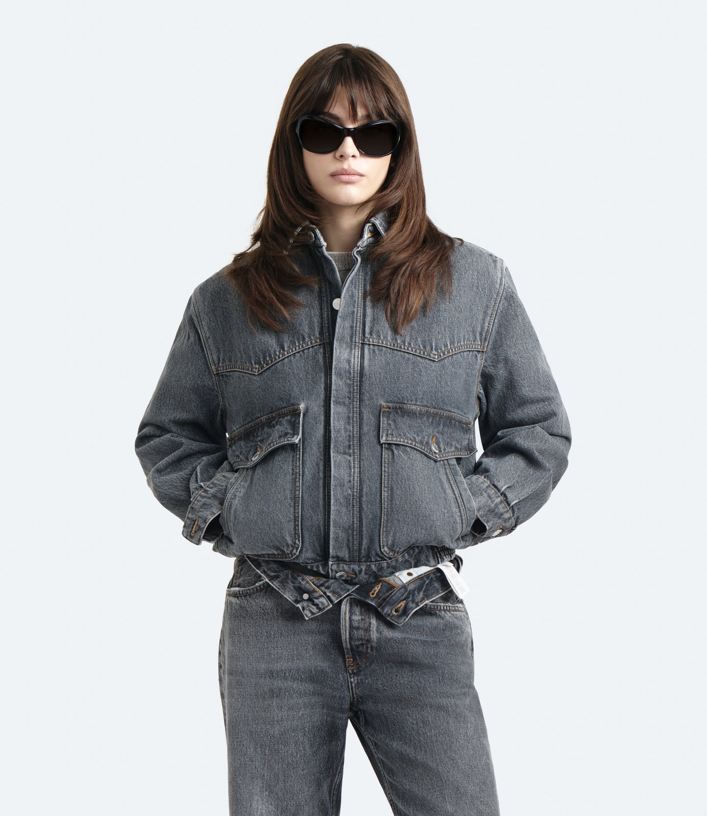 Bomber Wester – Giacca Donna in Denim Vintage