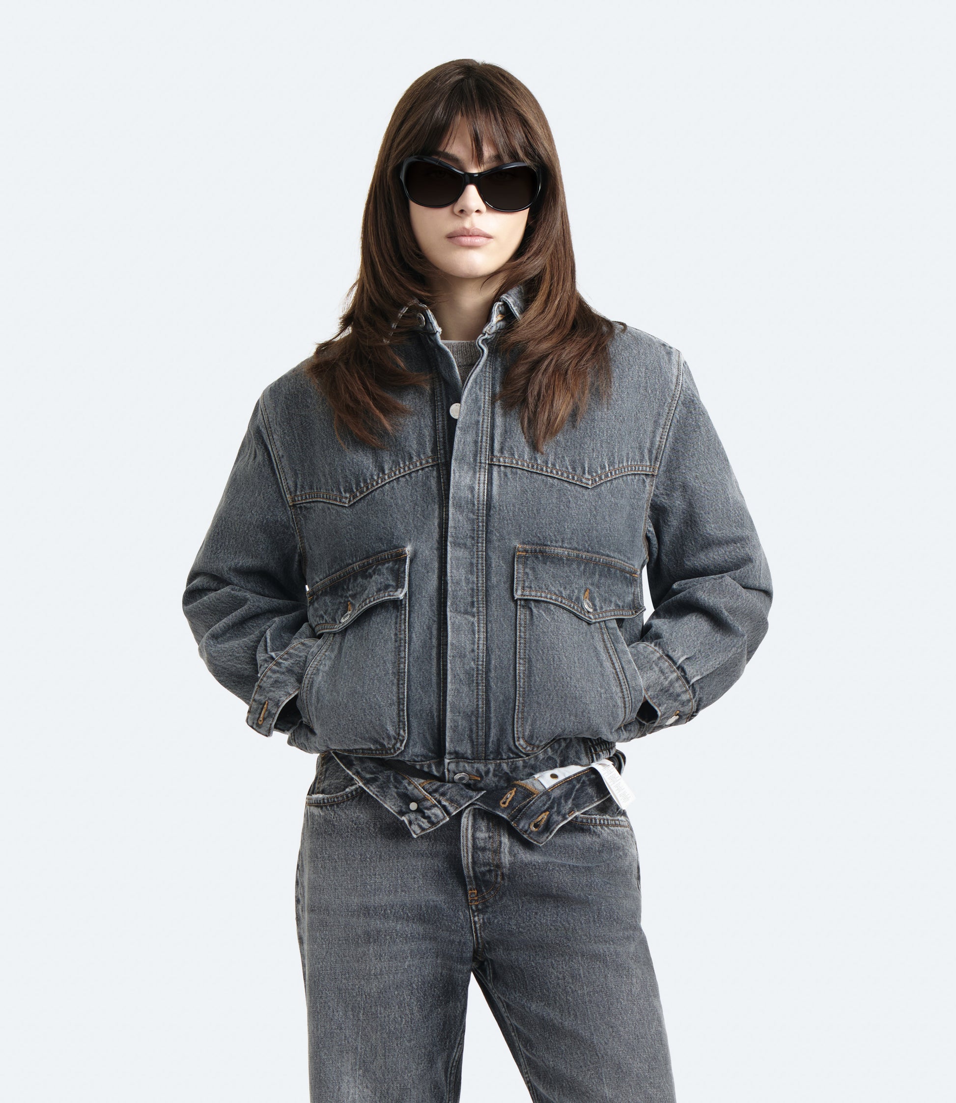 Bomber Wester – Giacca Donna in Denim Vintage XS | Washington Dee Cee