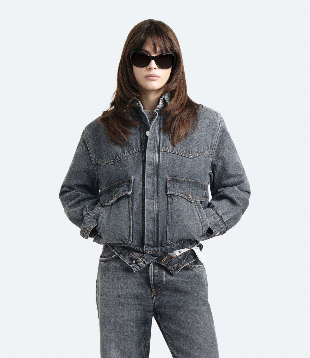 Bomber Wester – Giacca Donna in Denim Vintage